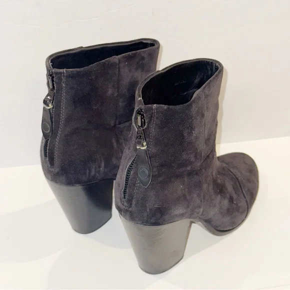 Rag & Bone Newbury Black Leather Suede Ankle Boots Sz 9.5 ASO Celebrities Chunky - Picture 7 of 15